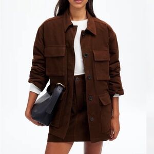 Madewell Flap-Pocket jacket in dark chicory sz S NWOT